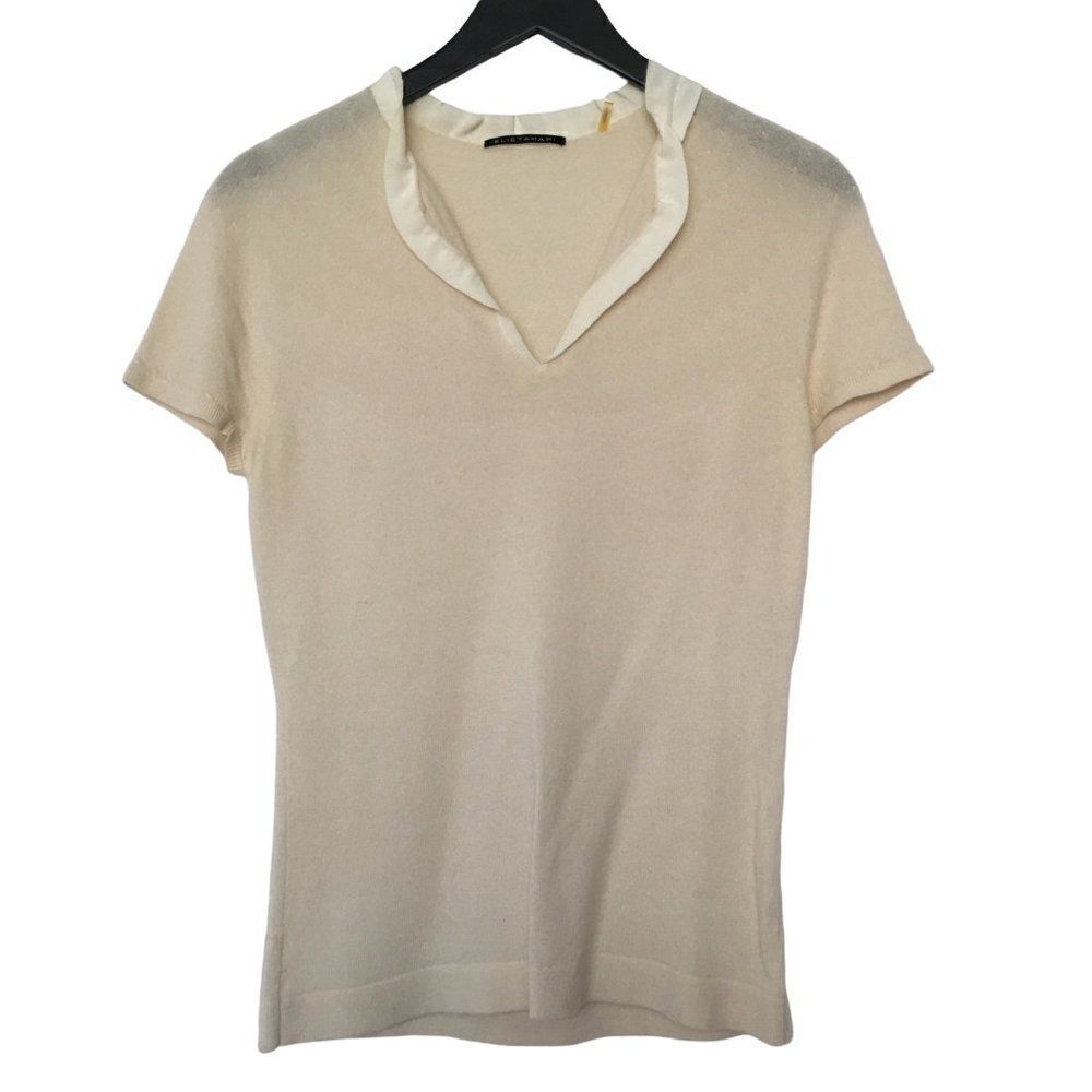 Elie Tahari V-neck Short sleeve sweater